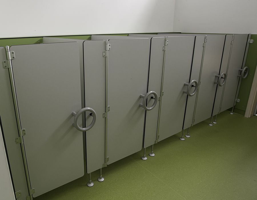Referenz Rink GmbH - WC Trennwand NA 13 Kiga - Kita Alte Sattelfabrik, Bad Homburg